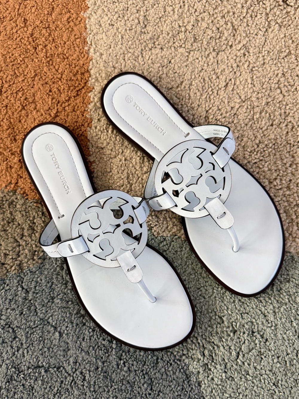 Tory Burch Spring Blue Miller Welt Calf Leather Sandal